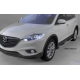 Пороги алюминиевые Emerald silver для Mazda CX-9 2012-2016