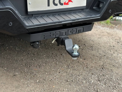 Фаркоп (Black, шар E нерж., надпись Tunland V9) для Foton Tunland V9 2.0 Diesel АКПП 4WD 2025-н.в.
