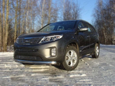 Накладка решётки радиатора нижняя 12 мм ТСС для Kia Sorento 2012-2020