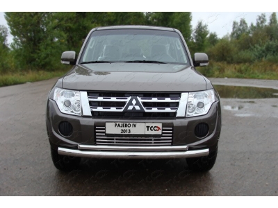 Накладка решётки радиатора 16 мм ТСС для Mitsubishi Pajero 4 2011-2014