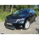 Защита переднего бампера овальная 75х42 мм ТСС для Toyota Venza 2012-2017