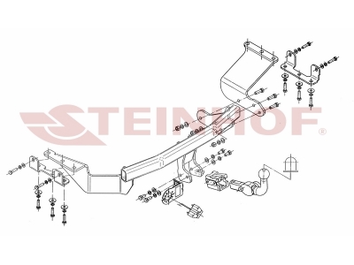 Фаркоп Steinhof шар BMA съёмный для Mitsubishi Outlander/Citroen C-Crosser/Peugeot 4007 2006-2013