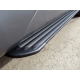 Пороги алюминиевые Slim Line Black ТСС для Land Rover Discovery Sport 2014-2021