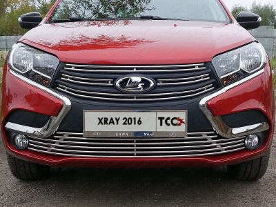 Накладка решётки радиатора верхняя 12 мм ТСС для Lada XRay 2016-2021