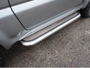 Пороги с площадкой нержавеющий лист 60 мм для Suzuki Jimny № SUZJIM16-18