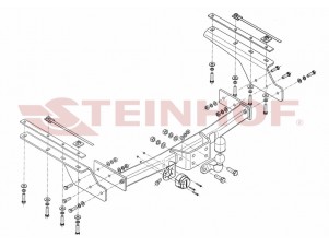 Фаркоп для Toyota Land Cruiser Prado J90 04/1996-12/2002 фланцевое крепление шара №T-160